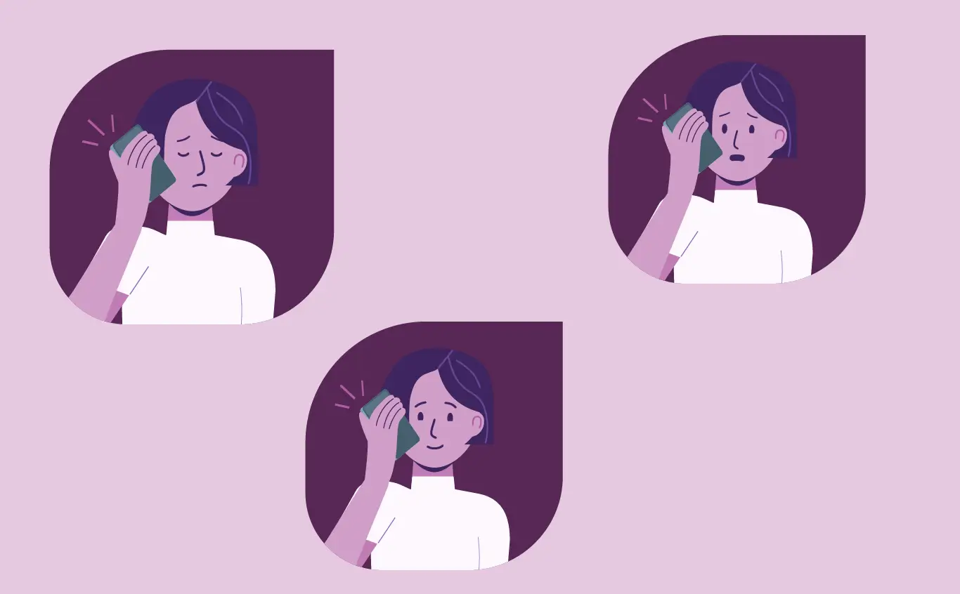 Illustration of person talking on phone